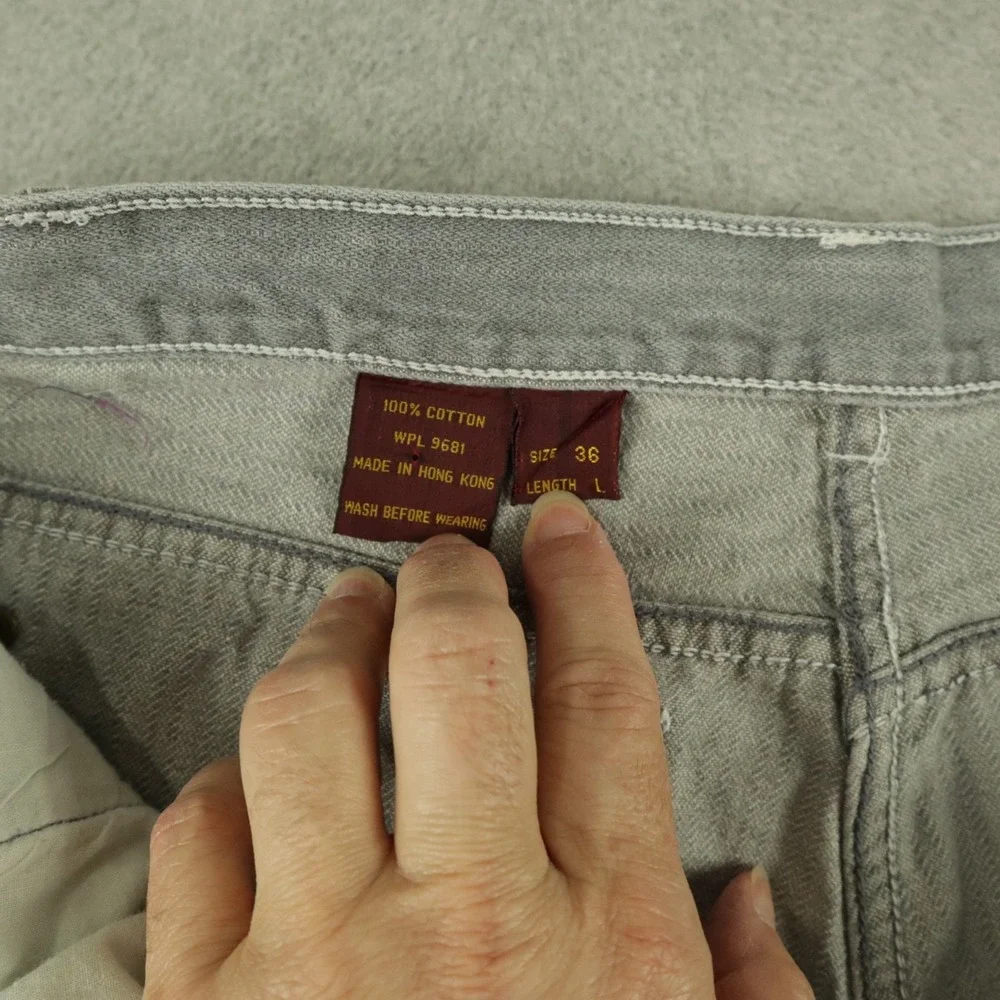 Vtg Cotler Jeans Mens 36 Loose Baggy Cotton‎ Pleated Denim Gray
